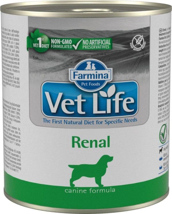 Корм Farmina Vet Life Renal при заболеваниях почек для всех пород 300 г 1 шт купить,NaN