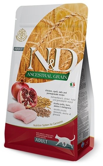 Корм Farmina N&D Ancestral Grain Adult для взрослых курица, гранат 1.5 кг купить,NaN