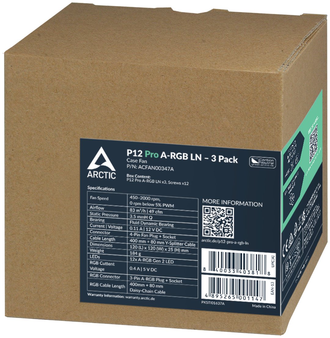 Кулер для корпуса Arctic ACFAN00347A черный купить,16488