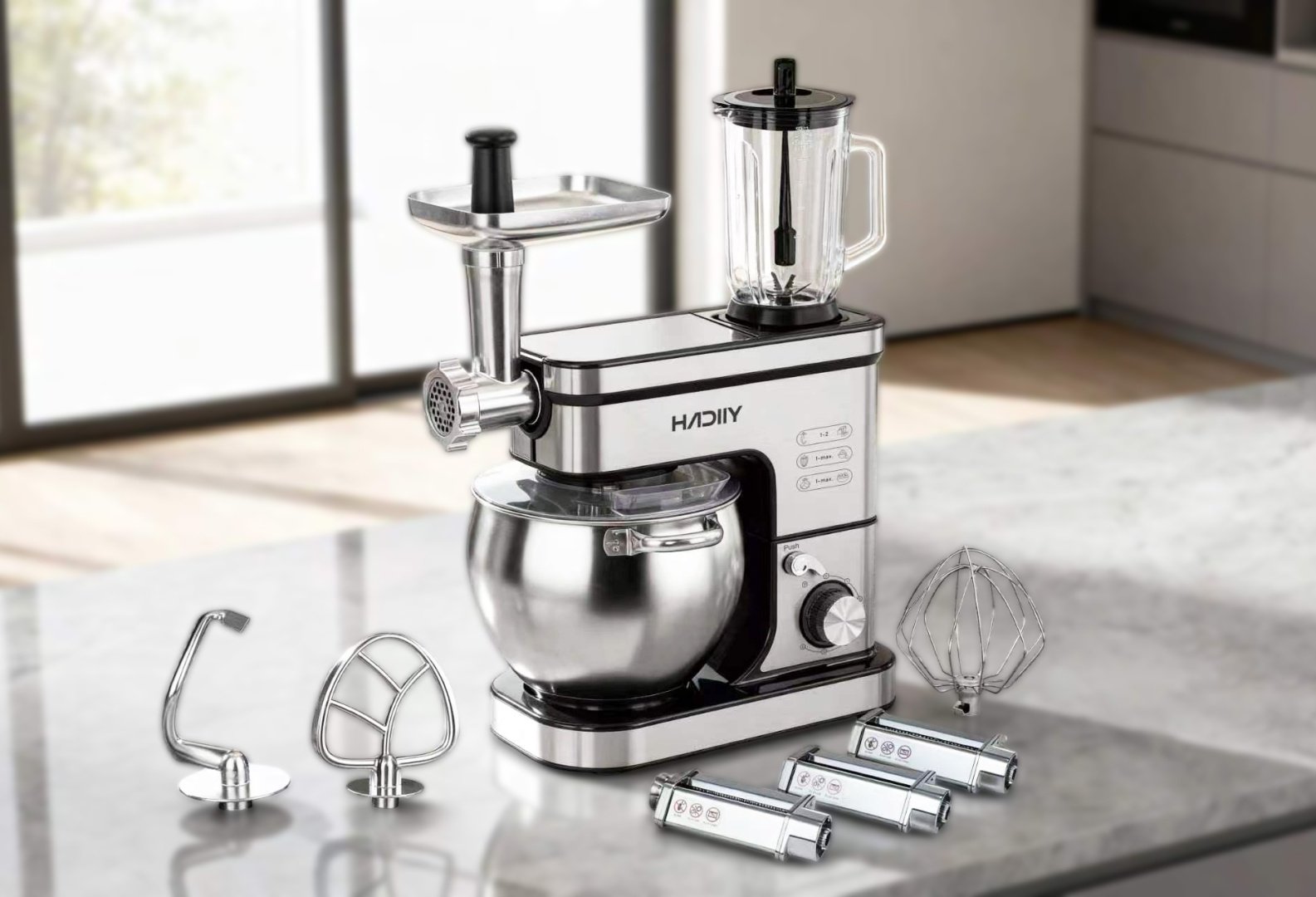 Миксер HADIIY HD-210 серебристый купить,NaN