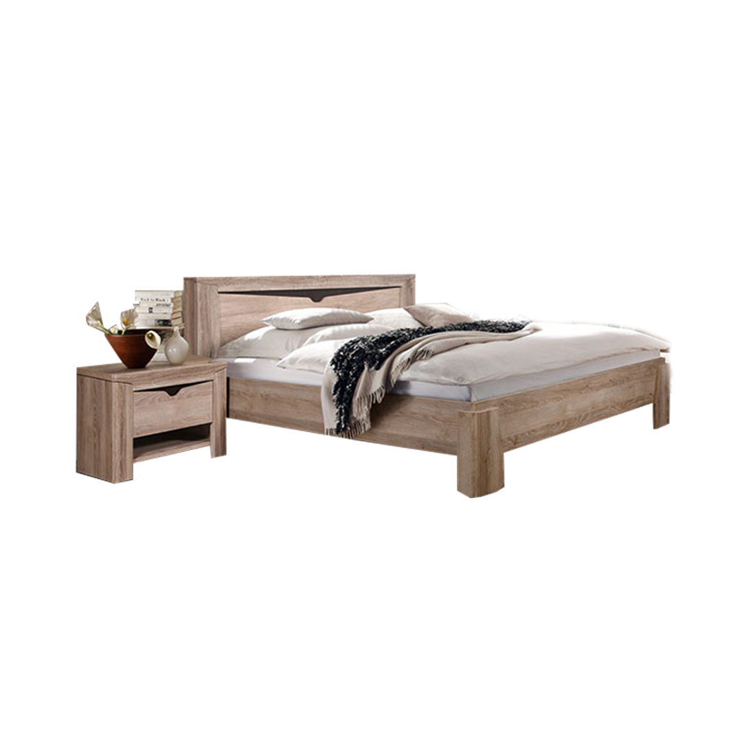 Кровать Bella Mebel Bruno 180x200 cеро-коричневая купить,NaN