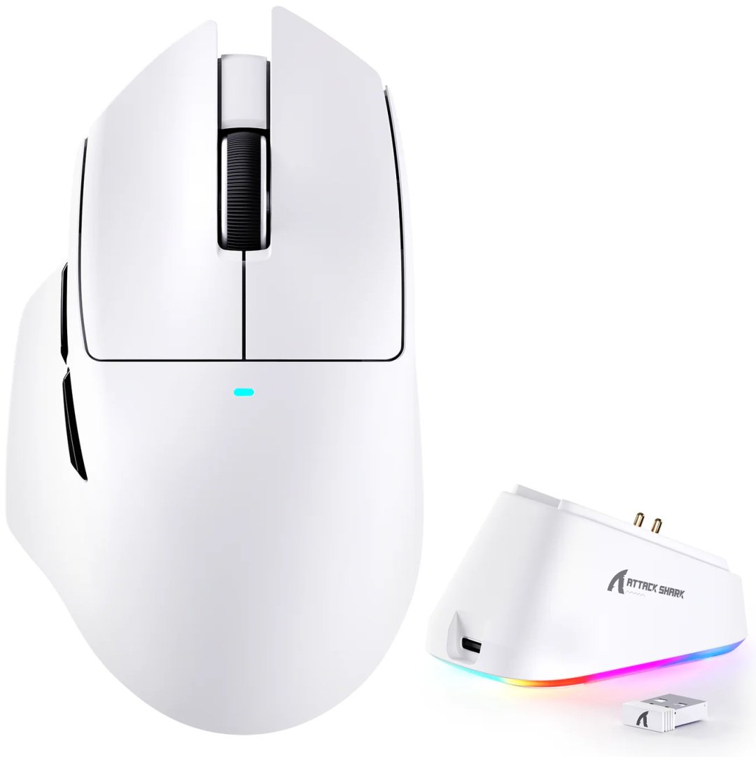 Мышь Attack Shark V6 White белый купить,NaN