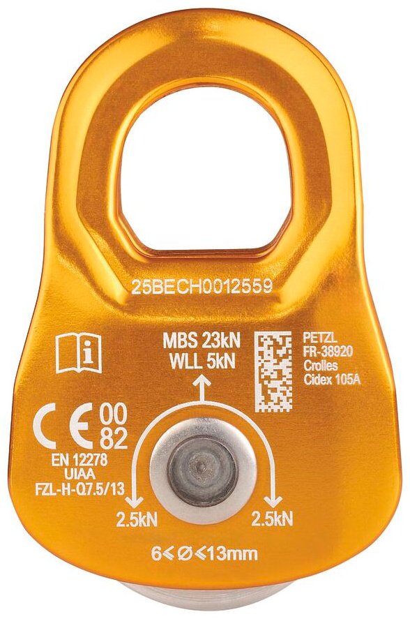 Блок-ролик Petzl P003AA00 желтый