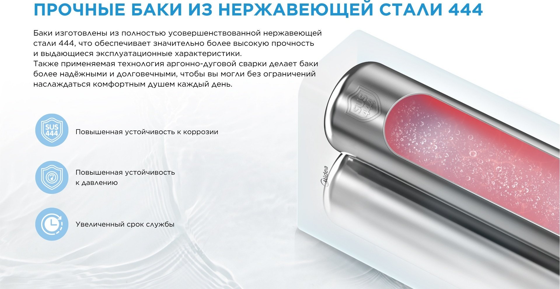 Водонагреватель накопительный Midea MWH50-20MD6(CIS)W белый купить,81920