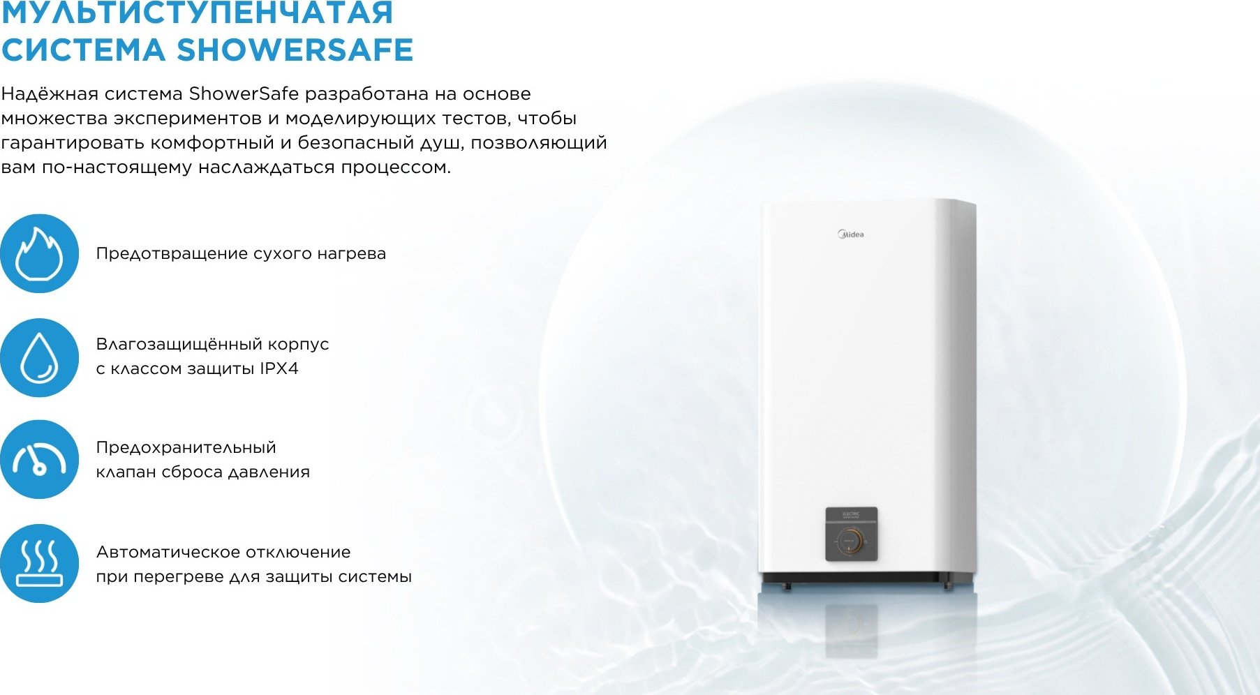 Водонагреватель накопительный Midea MWH50-20MD6(CIS)W белый купить,81920