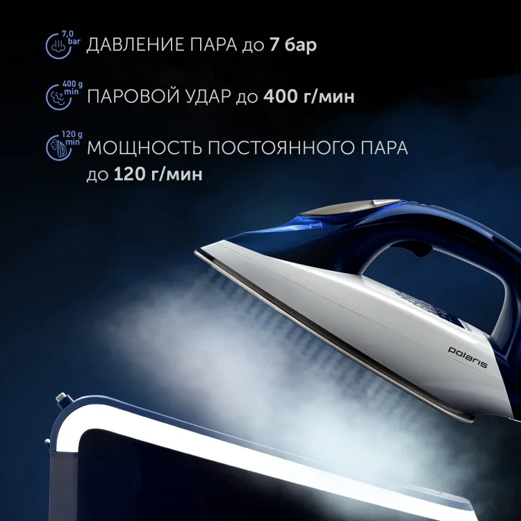 Парогенератор Polaris PSS 6501K бело-синий купить,79990