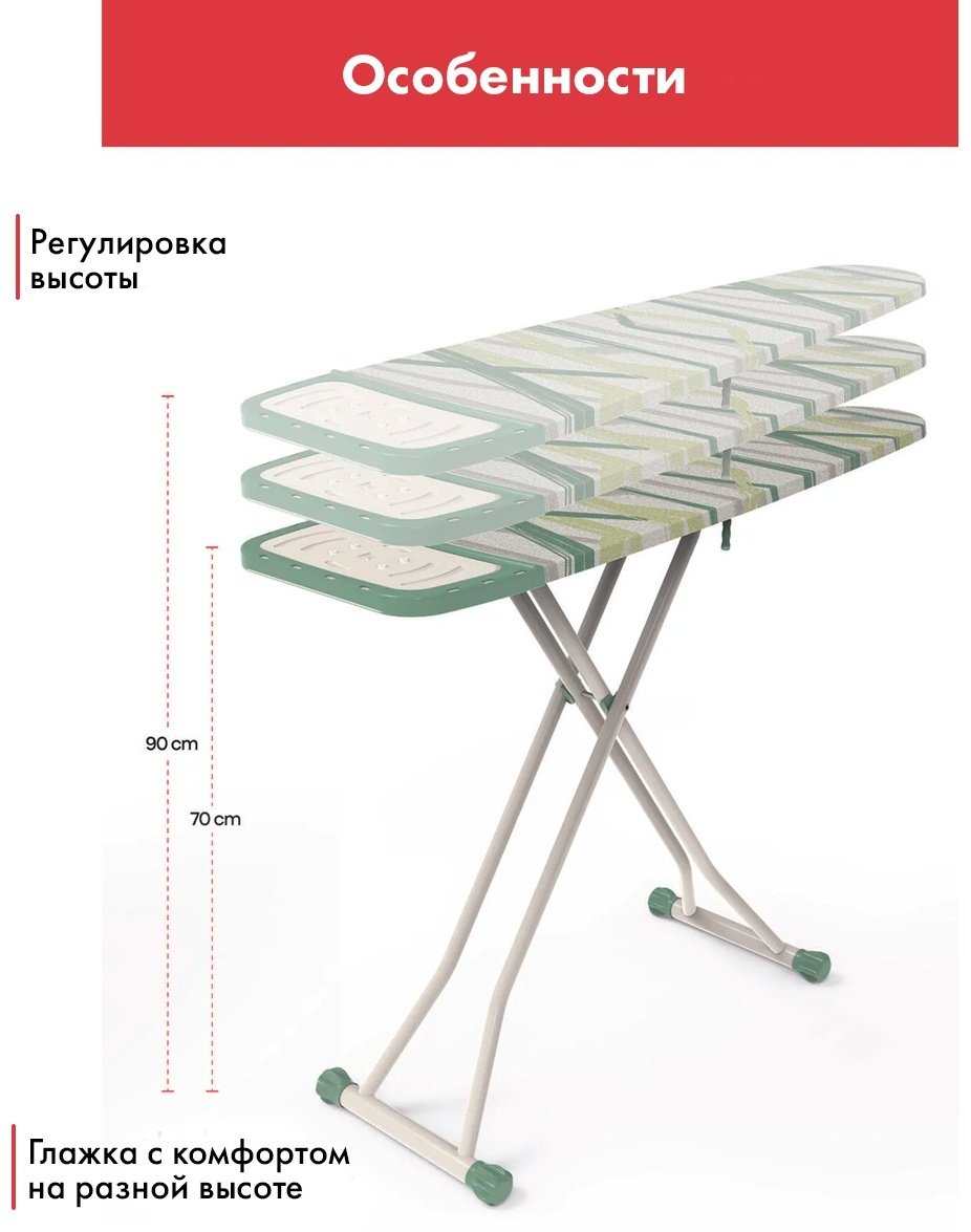 Гладильная доска напольная Perilla Aleece 130x38 см купить,NaN