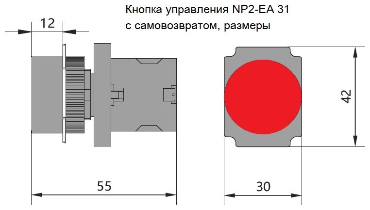 CHINT кнопка 574817, красный купить,NaN
