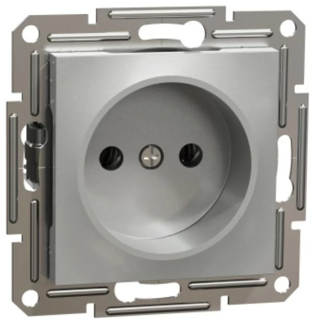 Розетка Schneider Electric ASFORA EPH3000161, серебристый купить,NaN