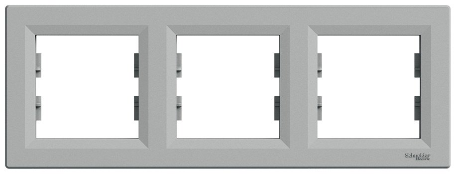 Рамка для выключателей и розеток Schneider Electric EPH5800361, алюминий купить,NaN