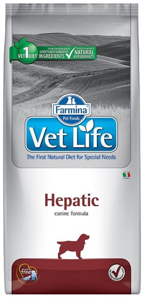 Корм Farmina Vet Life Hepatic при проблемах с печенью 2 кг купить,NaN