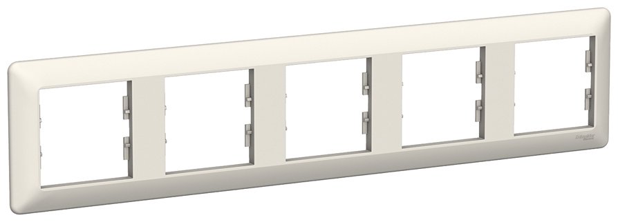 Рамка для выключателей и розеток Schneider Electric Asfora EM 5 EPH5805523, кремовый купить,NaN