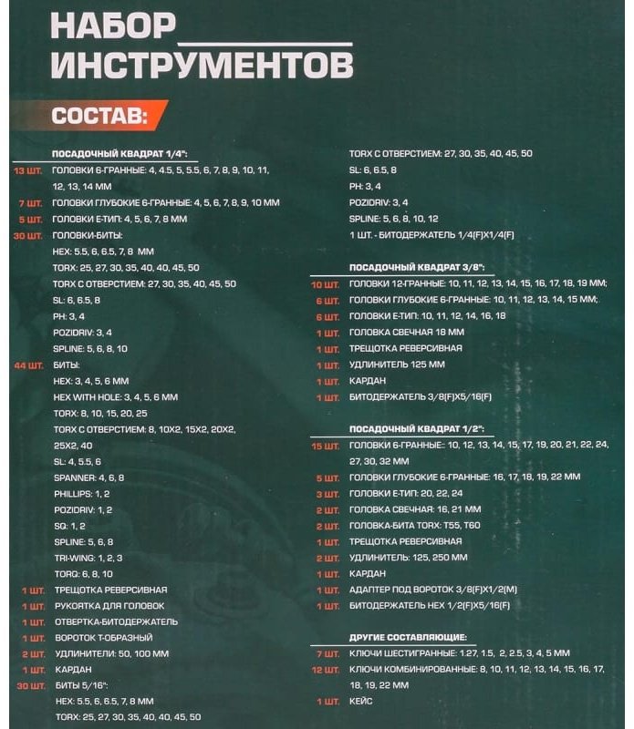 Набор инструментов универсальный 216 в 1 ROCKFORCE RF-38841(25684) купить,NaN