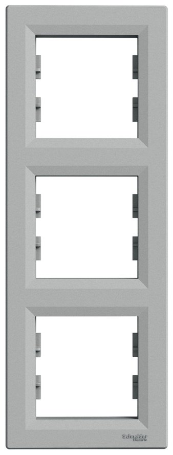 Рамка для выключателей и розеток Schneider Electric EPH5810361, алюминий купить,NaN