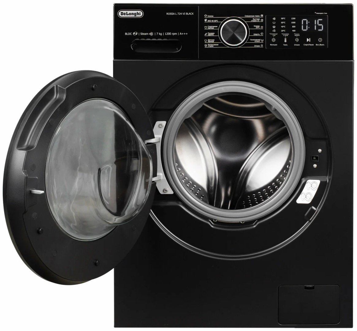 Стиральная машина Delonghi ROSSA L 724 VI 7 кг черный купить,NaN