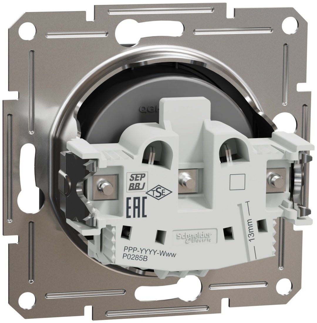 Розетка Schneider Electric Asfora EPH3000171, серый, антрацит купить,NaN