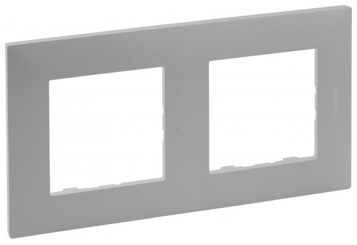 Рамка для выключателей и розеток Legrand Niloe Step 863392, алюминий купить,NaN