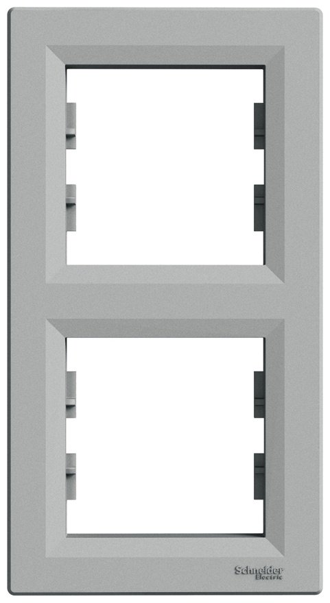 Рамка для выключателей и розеток Schneider Electric EPH5810261, алюминий купить,NaN