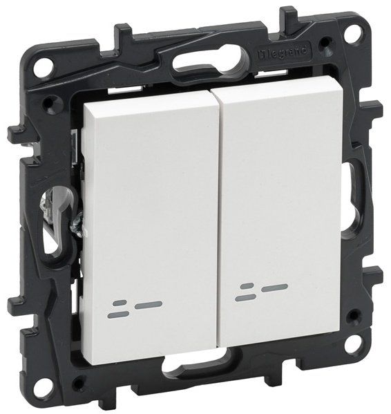 Выключатель клавишный Legrand Niloe Step (863115), белый купить,NaN