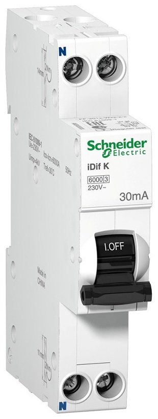 Дифференциальный автомат Schneider Electric AC 10 30 мА класс AC купить,NaN