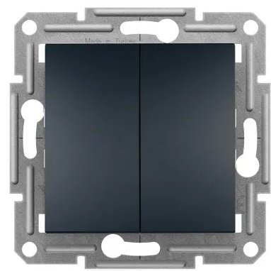 Выключатель клавишный Schneider Electric Asfora EPH0300171, черный купить,NaN