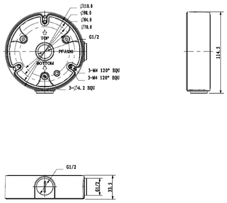 Dahua монтажная коробка DH-PFA136 1 шт, металл купить,NaN