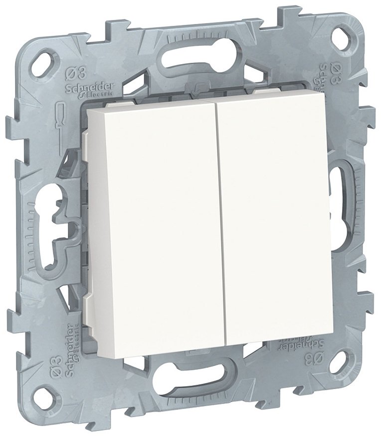 Выключатель клавишный Schneider Electric NU521118 Unica New, белый купить,NaN