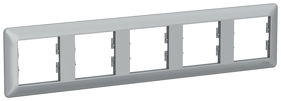 Рамка для выключателей и розеток Schneider Electric EPH5805561, алюминий купить,NaN