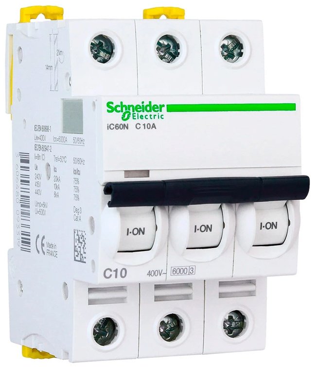 Schneider Electric автоматический выключатель 3P 25 A, 6 кА, 72 В купить,NaN