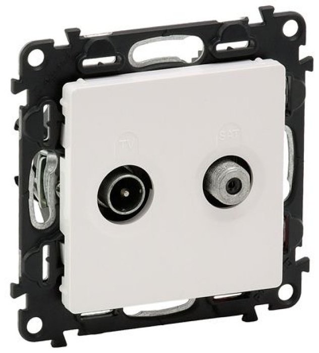 Legrand встраиваемая 753458 , телевизионный цвет белый купить,NaN