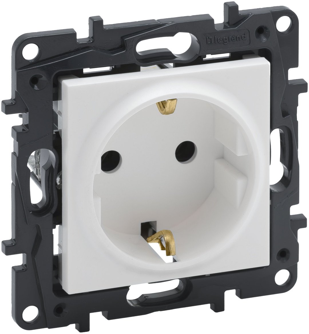 Legrand встраиваемая NILOE STEP 16А 250В 2К+З силовая, винтовые клеммы, белый 863121, электрический цвет белый купить,NaN