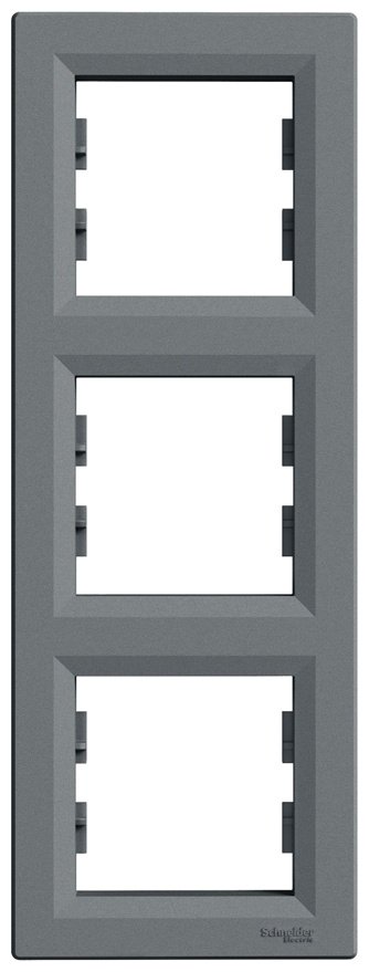 Рамка для выключателей и розеток Schneider Electric EPH5810362 Asfora, сталь купить,NaN