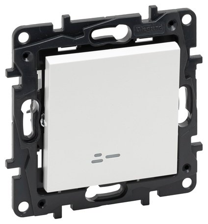 Выключатель клавишный Legrand Niloe Step 10А 863111, белый купить,NaN