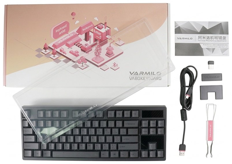Клавиатура VARMILO Charcoal VA80 Kailh Prestige Silent (A90A032F8A8A06A076) черный
