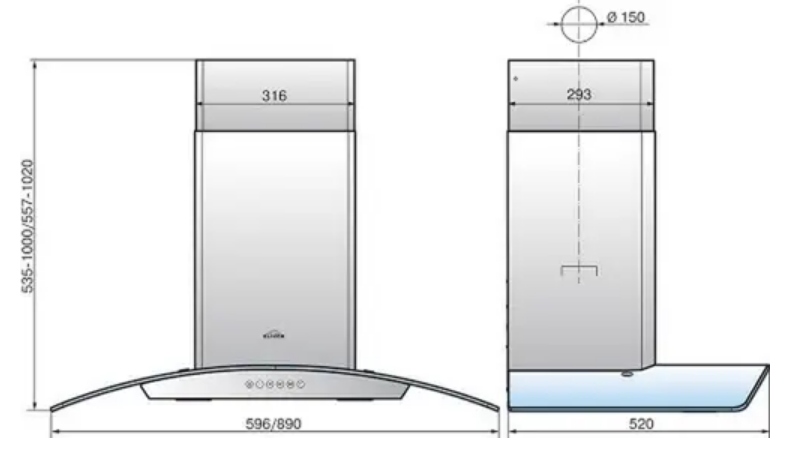 Вытяжка Elikor Аметист S4 90Н 700 Э4Д Inox серебристая купить,0