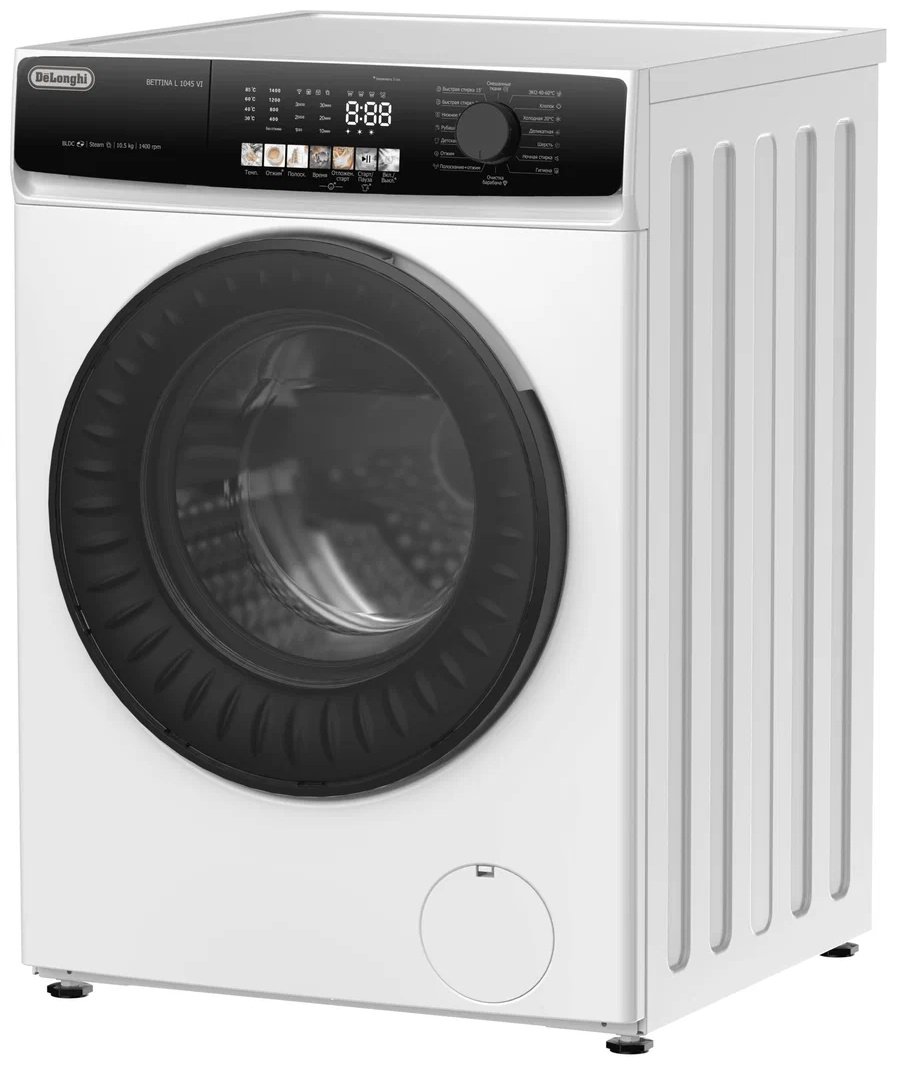 Стиральная машина Delonghi BETTINA L 1045 VI 10.5 кг белый купить,NaN