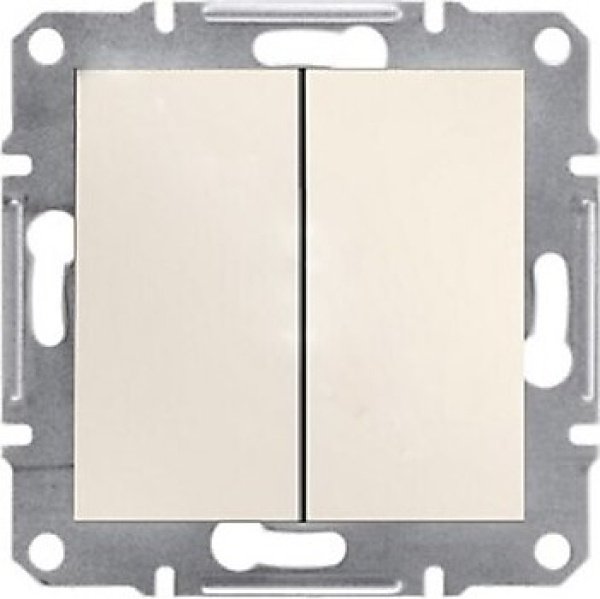 Выключатель клавишный Schneider Electric Asfora EPH0670123, кремовый, бежевый купить,NaN