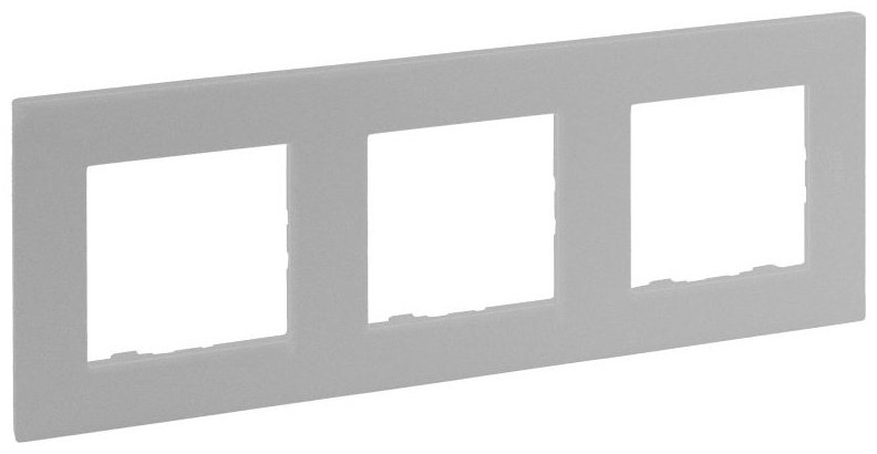 Рамка для выключателей и розеток Legrand Niloe Step 863393, алюминий купить,NaN