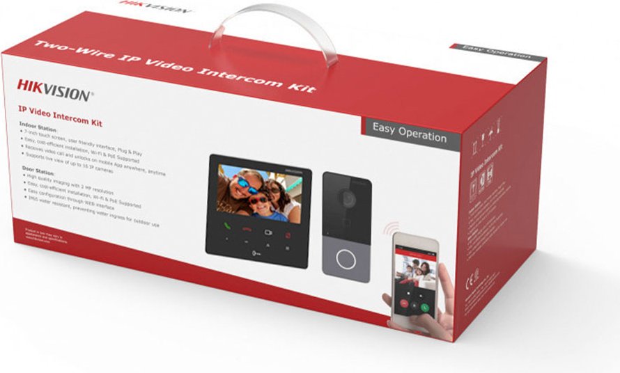 Hikvision видеодомофон DS-KIS606-P черный купить,NaN