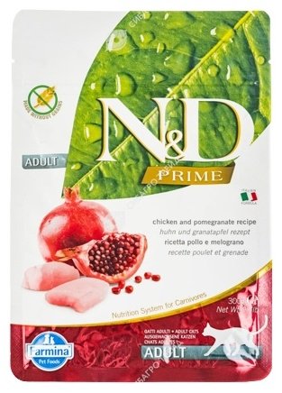 Корм Farmina N&D Prime для взрослых курица, гранат 0.3 кг купить,NaN