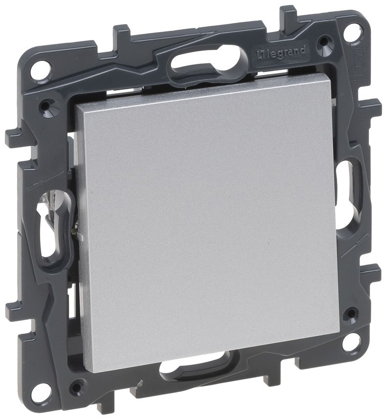 Выключатель клавишный Legrand Niloe Step 863306, алюминий купить,NaN