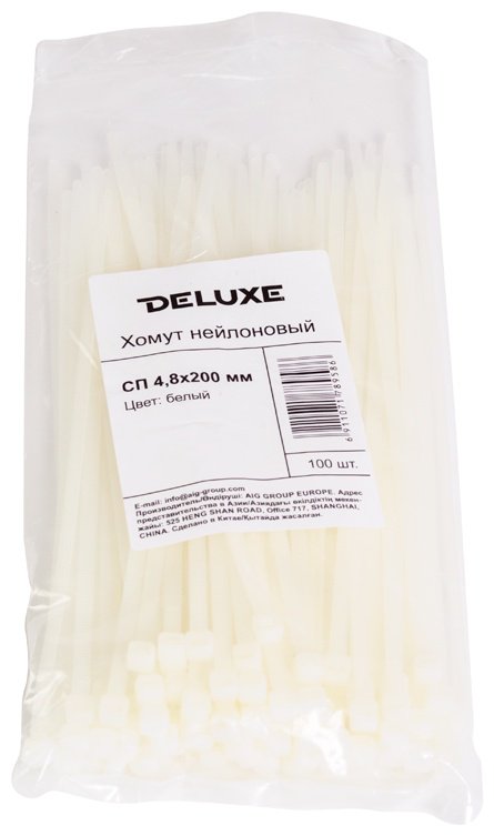 Deluxe ремонтный хомут от 4.8 до 400 мм 100 шт купить,NaN