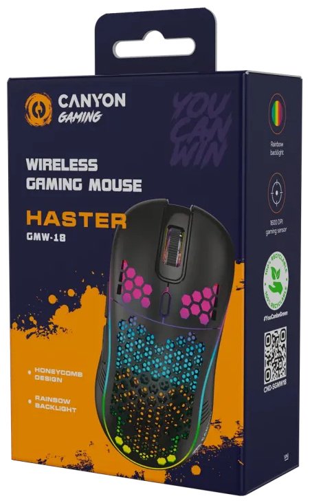 Мышь Canyon Haster GMW-18 черный купить,NaN
