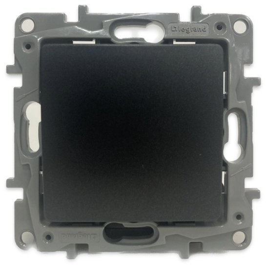 Выключатель клавишный Legrand Etika 672605, черный купить,NaN