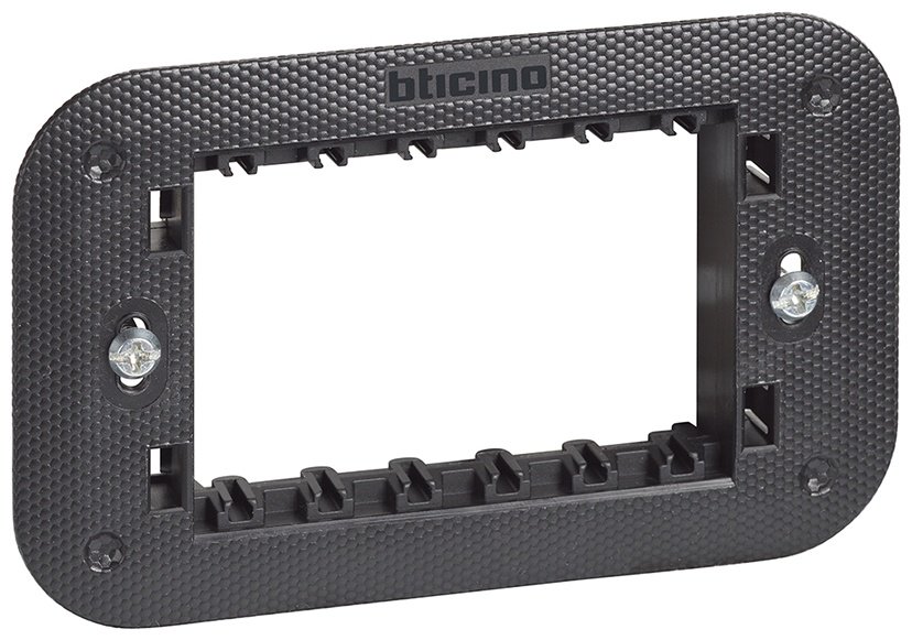 Рамка для выключателей и розеток Bticino K4703, черный купить,NaN