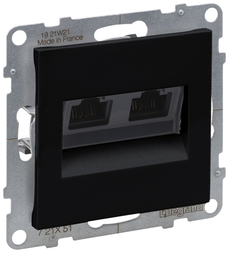 Legrand встраиваемая 721451, компьютерный (RJ45) цвет антрацит купить,NaN