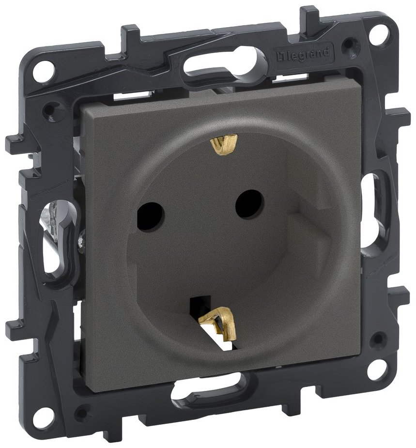 Розетка Legrand NILOE STEP 863421, серый купить,NaN