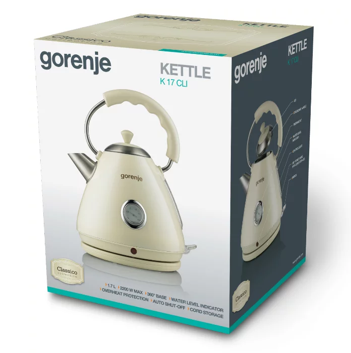Чайник Gorenje K17CLI 1,7л бежевый