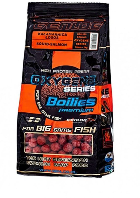 Бойлы Genlog Oxygen Squid Salmon 16mm купить,NaN
