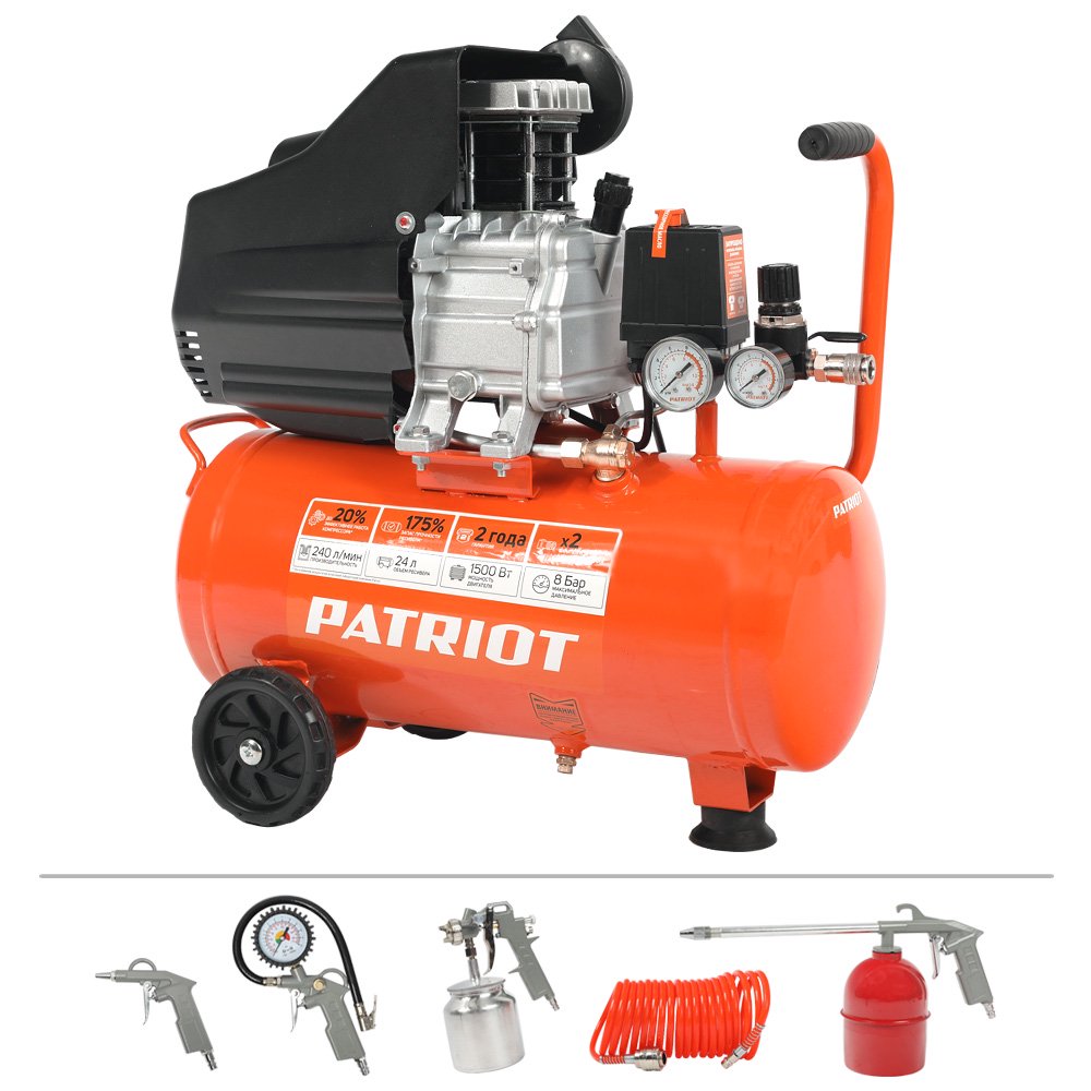 Компрессор Patriot Euro 24-240K купить,0